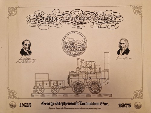 Railway print stockton and - railway,