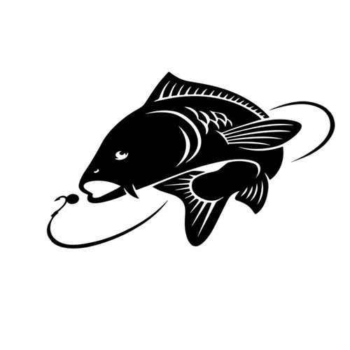 Carp fishing decal - carp, sticker