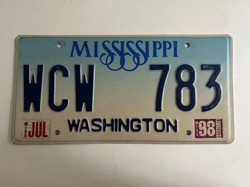 1998 mississippi license - 1998, plate