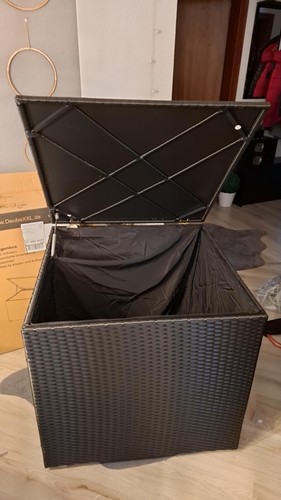 Rattan garden storage box - storage,
