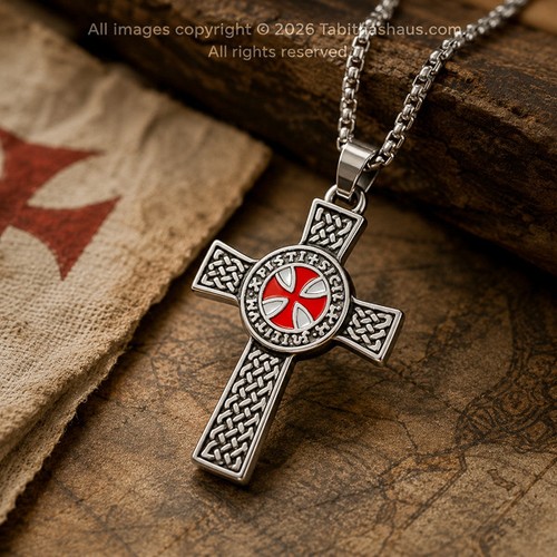 Knights templar cross necklace - cross,