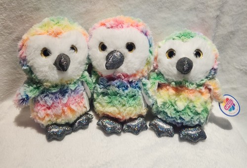 Rainbow owl family colorful - family,