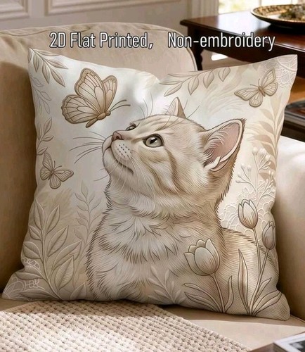 Printed blue eyed cat - x,