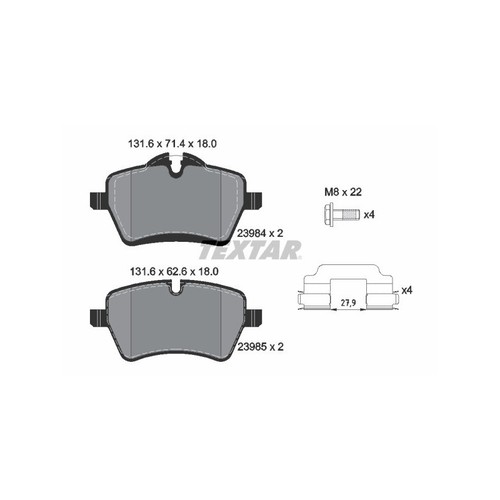 Textar 2398401 brake pads - textar,