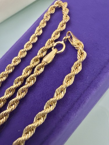 18k real gold rope - , necklace