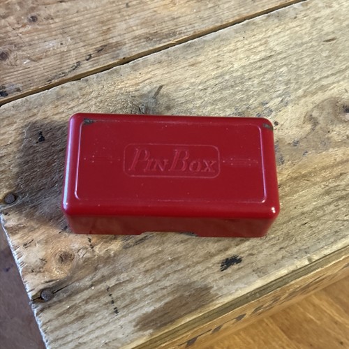 Vintage dark red bakelite pin - dark,
