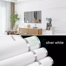 9.5M Modern Silver Grey Wallpaper·Horizontal Vertical Stripe`Embossed Wall Paper