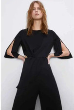 ZARA CUT OUT JUMPSUIT S BLACK