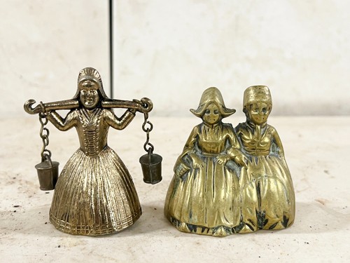 Vintage brass welsh lady bell - vintage,