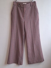 BODEN Lady's Wiide Leg Trousers, Wool Tweed Design, Fully Lined  Pockets Size 12