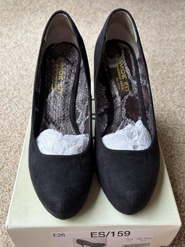 Next wide fit black suede - wide,