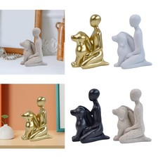 Resin Man & Dog Family