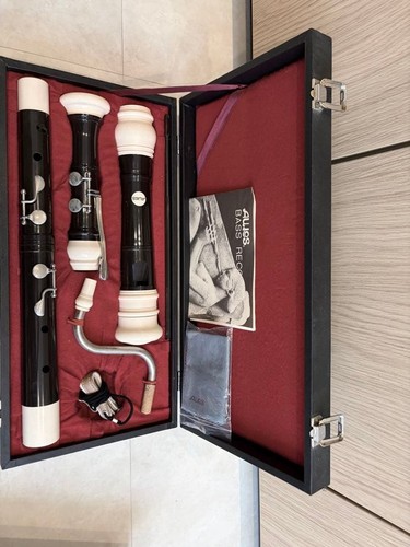 Aulos bass recorder 533ee - bass,