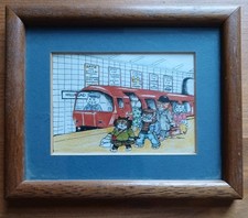 Small Framed Print/Picture by Aileen Paterson- Maisie Goes To Glasgow (Hillhead)