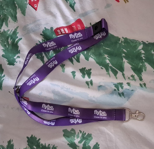 Flybe purple lanyard set with - flybe,