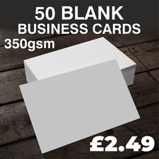 50 Blank Business Cards 350GSM Premium Cards 24 Hours Dispatch FAST & FREE