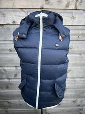 Jack Wills Navy Gilet Padded Body Warmer Size Small Detachable Hood 