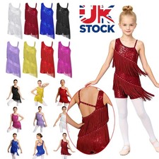 Kids Girls Sequin Dance Dress
