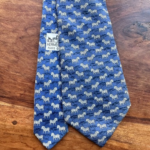 Hermès 100 silk tie zebra - hermès,