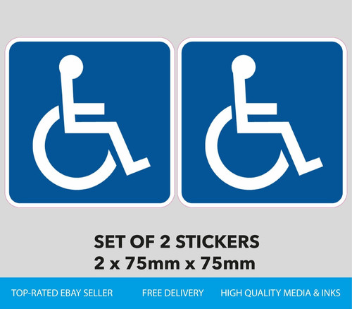 Disabled sticker wheelchair - sticker,