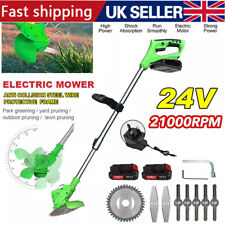 24V Cordless Strimmer Grass Trimmer Tree Cutter Garden Edger Electric 2Batteries