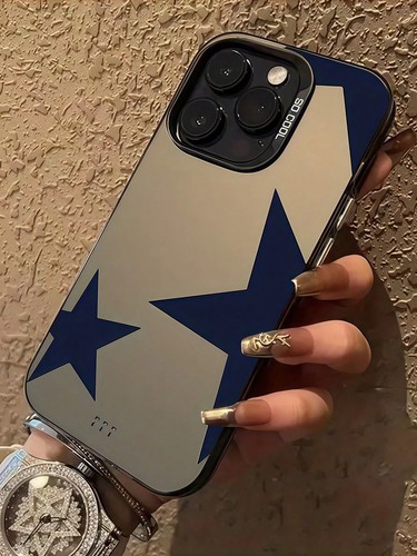 Blue star pattern - blue, phone