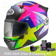 Arai Quantic Star Motorbike Motorcycle Helmet & Free Dark Visor