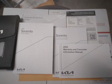 2022 KIA SORENTO  OWNERS MANUAL  & CASE (QUICK  REF, CAR INFO, Q START, C INFO)