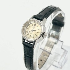 Omega Ladymatic Watch Ladies Manual Wind Belt Glass Genuine Used Clean