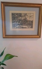 Large Framed Vintage Map of