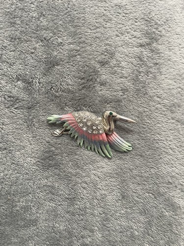 Vintage enamel rhinestone - &,