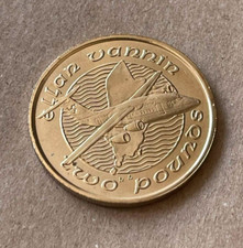 1991 ISLE OF MAN ELLAN VANNIN  JET PLANE TWO 2 POUNDS £2 BUNC