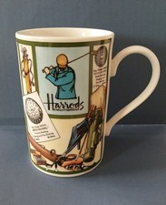 Harrods Knightsbridge Fine Stoneware 'Golf' Theme Mug Height 10.5cm Used VGC