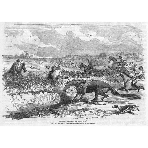 Victorian fox hunting scene - hunting,