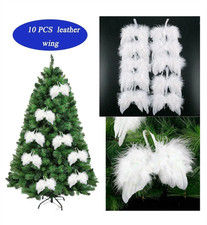 10PCS Feather Angel Wings Wedding Christmas Baby Shower Hanging Xmas Tree Decor
