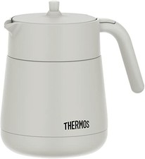 THERMOS Vacuum Insulated Teapot with Strainer, 700ml, Light Gray, TTE-700 LGY