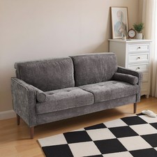 Modern Chenille 2 Seater Loveseat Sofa Couch Futon Settee Lounge for Small Space