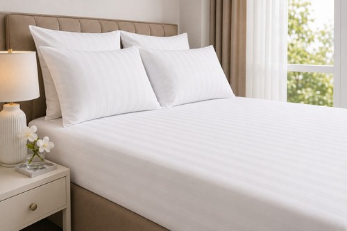 King deep fitted striped - fitted, sheet