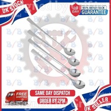 FOUR ICE CREAM SPOONS LONG REACH HANDLE LATTE COFFEE TEA DESSERT SUNDAE SUNDAY