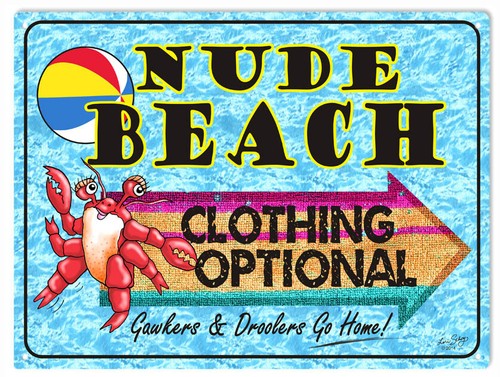 Vintage style metal - sign, nude