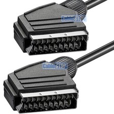 3m SCART LEAD - SUPER QUALITY - FULLY WIRED 21 PIN TV DVD AUDIO VIDEO SKY CABLE