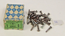 Nettlefolds wood screws, slotted Steel screws  1" x 8.  36 screws.