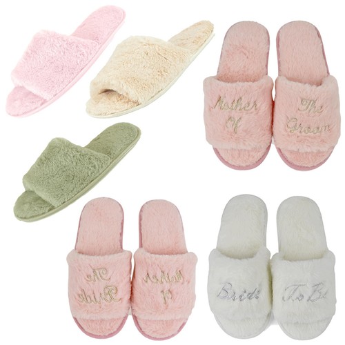 Women fluffy faux fur slipper - fluffy,