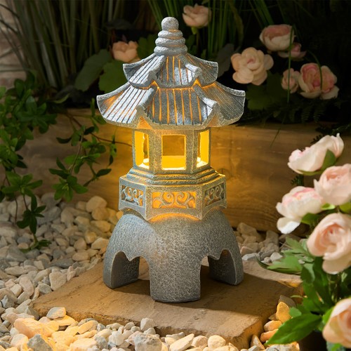 Solar pagoda garden light - solar,