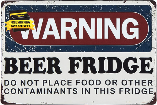 Warning beer fridge - fridge, durable