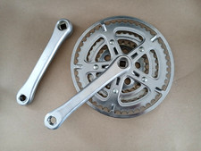 Sugino Triple 170mm Crankset 48/38/28 Silver Square Taper Retro