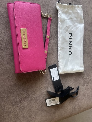 Pinko hot pink clutch with - pinko,