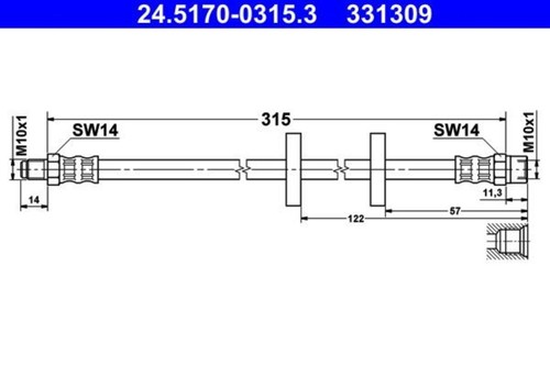 Brake hose ate fits - brake,
