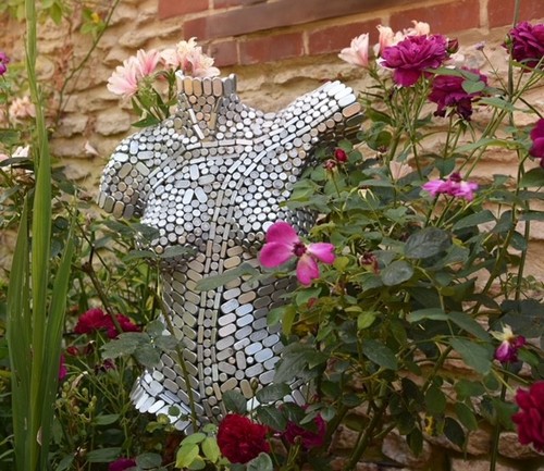 Life size welded metal - , female