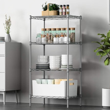4 Tier Silver Metal Storage